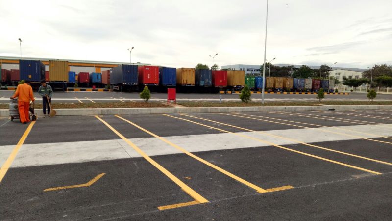 Thi công sơn vạch kẻ đường